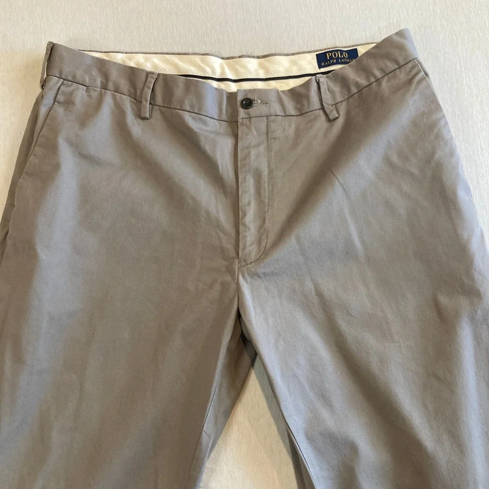 Polo Ralph Lauren Pants Men 38x32‎ (Fit 37x30) Stretch Classic Fit Taupe Gray